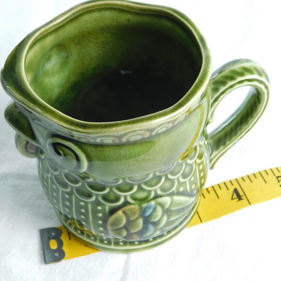 Vintage 1970's Green Ceramic Chicken Rooster Cup, Trimont Japan GUC - Picture 13 of 14